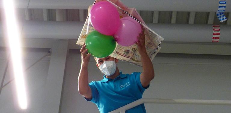 METZ CONNECT Team-Building-Tag: Spiel „Eierfall“